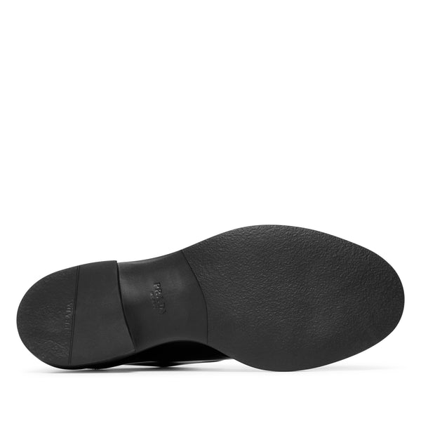 Prada - Women's Brushed Leather Lace-Up Shoes - (Nero)