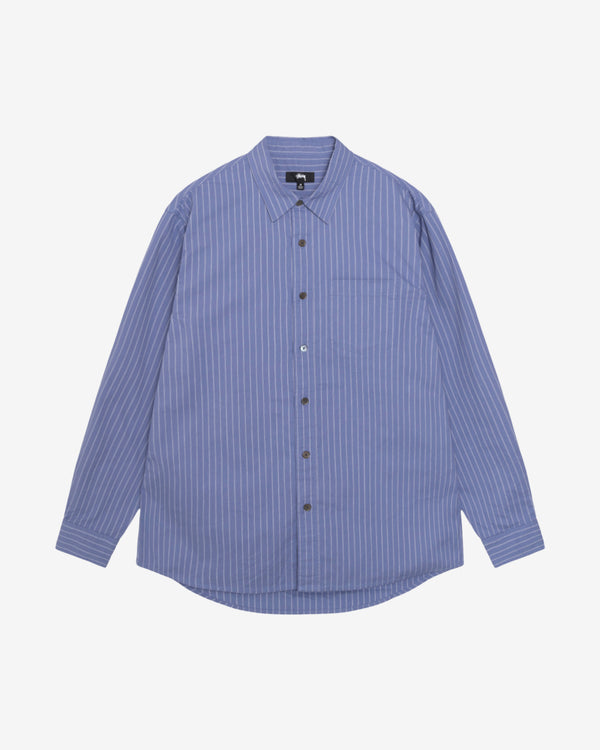 Stüssy - Men's Oxford Long Sleeve Shirt - (Blue)