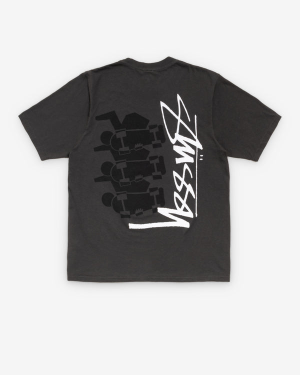 Stüssy - Men's Skate Stack Pig. Dyed Tee - (Faded Black)