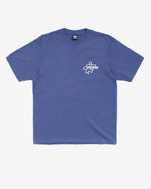 Stüssy - Men's Surf Size Pigment Dyed Tee - (Indigo)