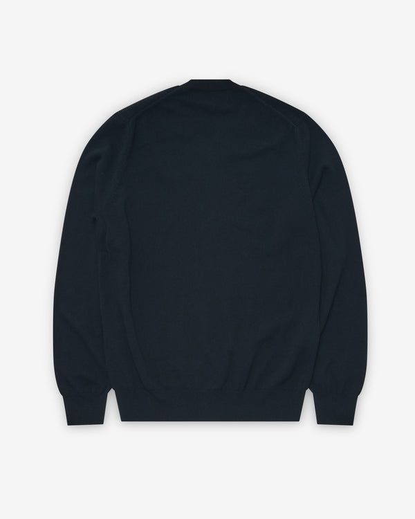 Play - Tiny Red Heart V-Neck Sweater - (Black)