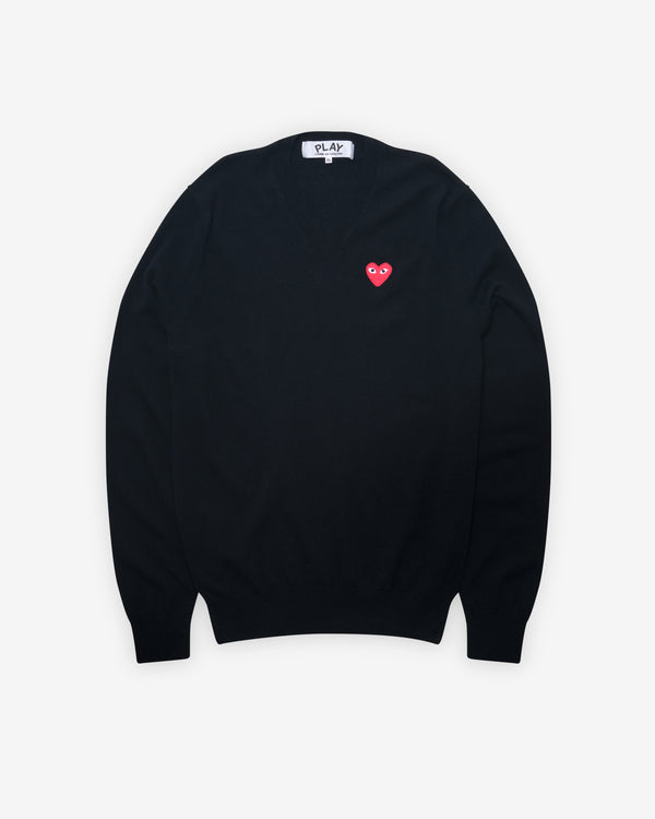 Play - Red Heart V-Neck Sweater - (Black)