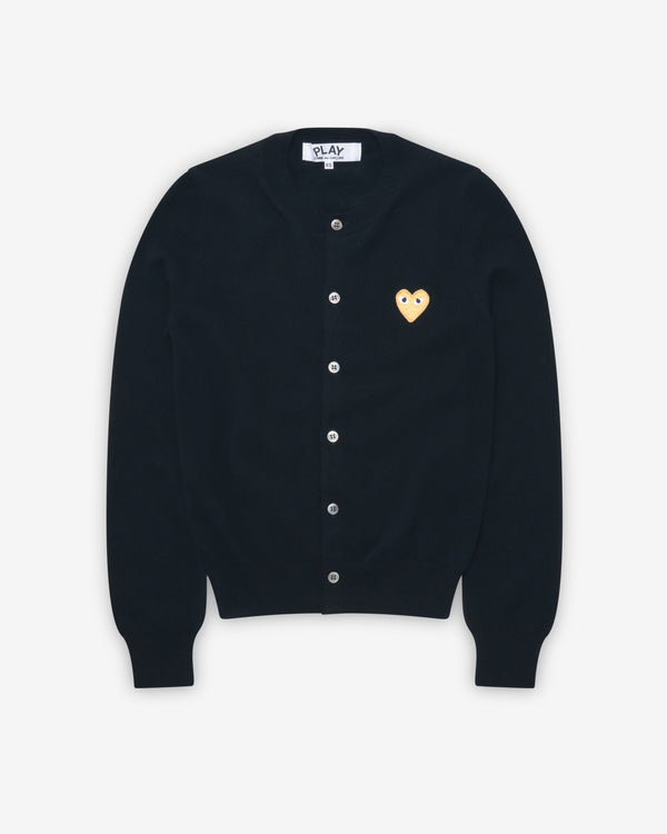 Play - Women's Gold Heart Cardigan - (Black)