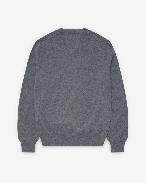 Play - Double Heart V-Neck Sweater - (Grey)