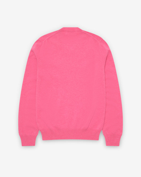 Play - Stacked Heart V-Neck Sweater - (Pink)