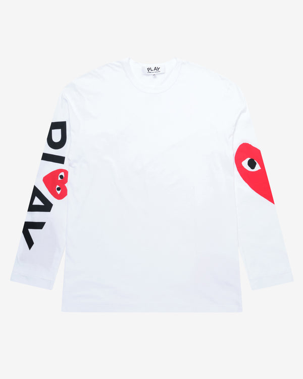 Play - Logo Sleeve Long Sleeve T-Shirt - (White)