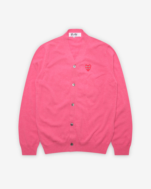 Play - Men’s Stacked Heart Cardigan - (Pink)