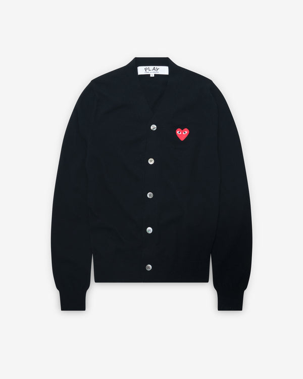 Play - Men's Red Heart Cardigan - (Black)