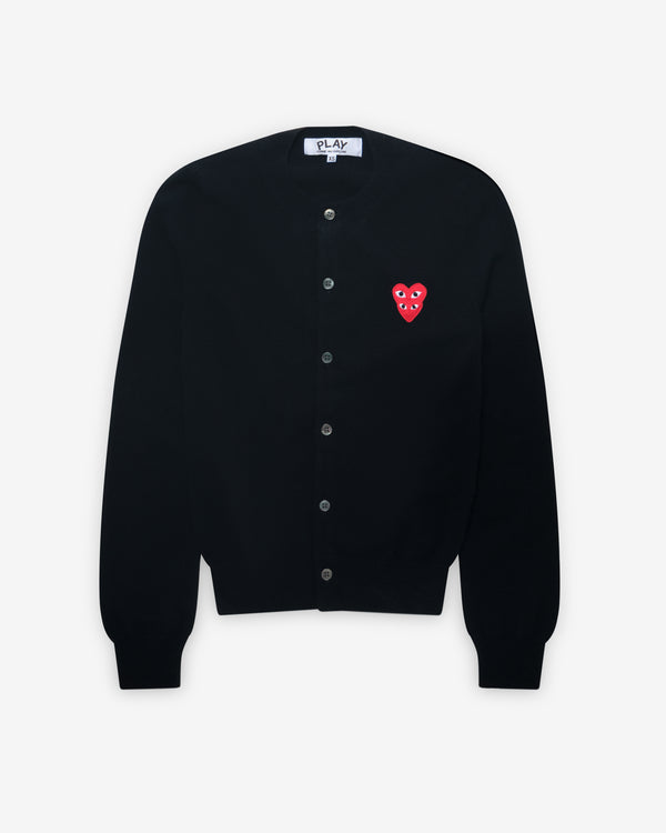 Play - Women's Stacked Heart Cardigan - (Black)