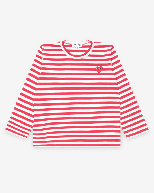 Play - Kid's Striped T-Shirt - (Red)