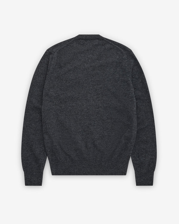 Play - Stacked Heart V-Neck Sweater - (Grey)