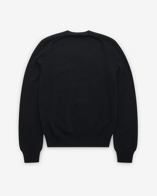 Play - White Heart V-Neck Sweater - (Black)