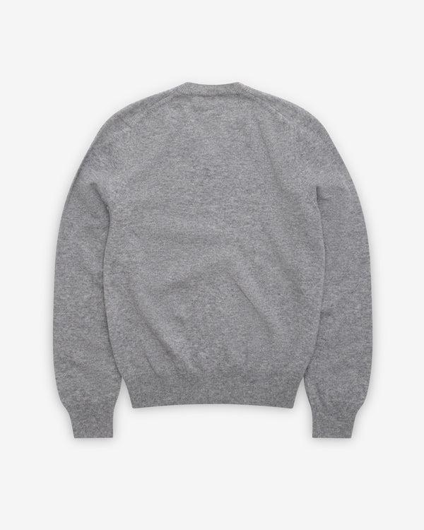 Play - Big Little Heart V-Neck Sweater - (Grey)