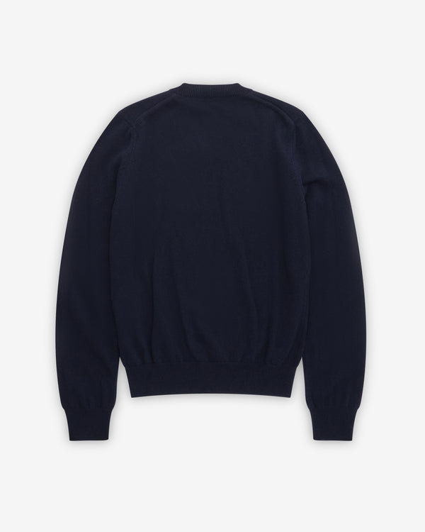 Play - Gold Heart V-Neck Sweater - (Navy)