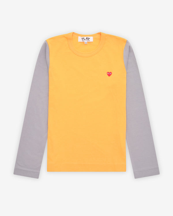 Play - Bi-Color Long Sleeve T-Shirt - (Yellow/Grey)