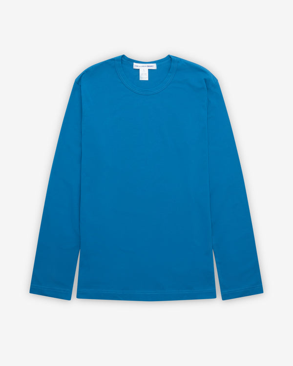 CDG Shirt - Men's Long Sleeve Logo T-Shirt - (Blue)