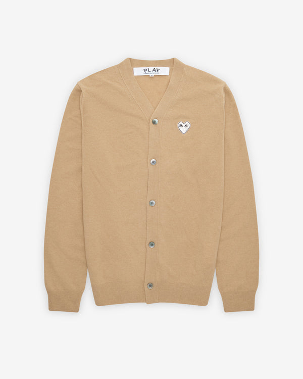 Play - White Heart Natural Cardigan - (Camel)