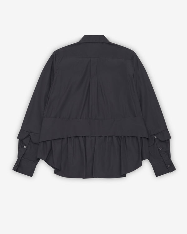 Noir Kei Ninomiya - Women's Layered Poplin Shirt - (Black)