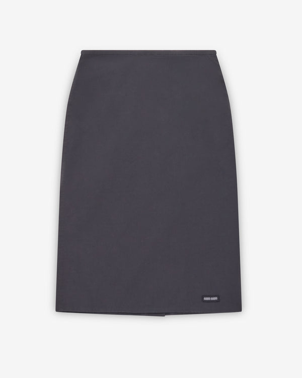 Miu Miu - Women's Stretch Poplin Skirt - (Black)