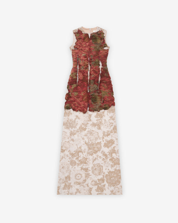 Maison Margiela - Women's Tapestry Maxi Dress - (Bordeaux)