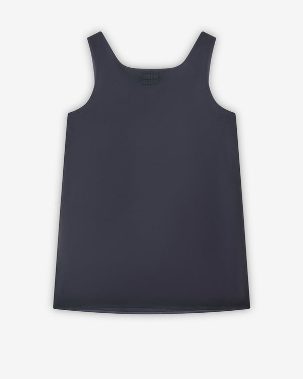 Miu Miu - Women's Waxed Double Wool Dress - (Navy)