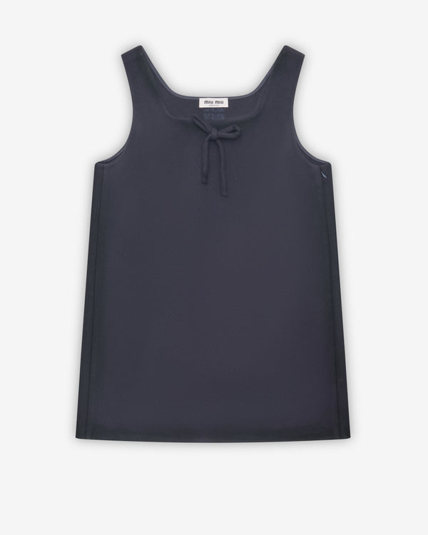 Miu Miu - Women's Waxed Double Wool Dress - (Navy)