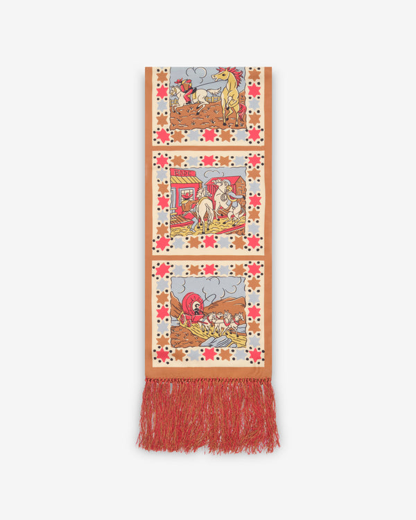Bode - Men's Cowboy Comic Scarf - (Multi)