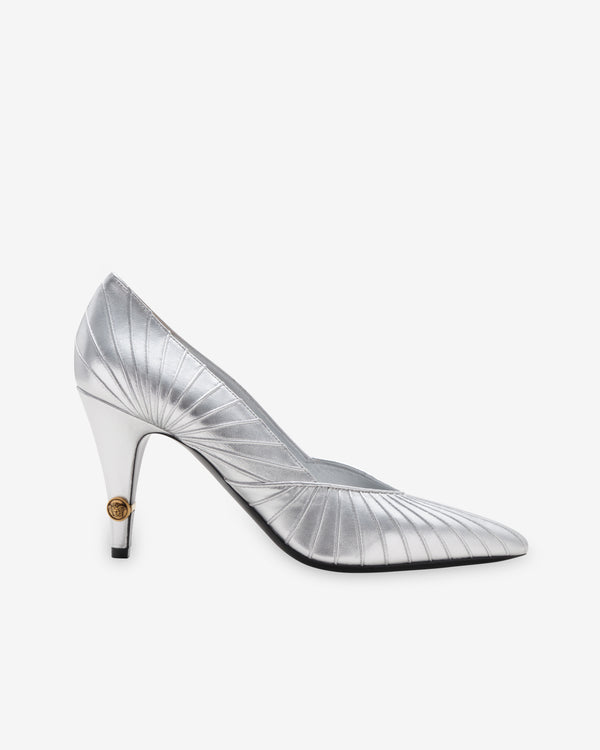 Versace - Women's Gianni Leather Pumps - (Silver)