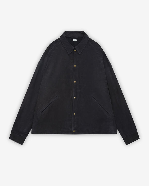 A.Presse - Men's Suede Coach Jacket - (Black)