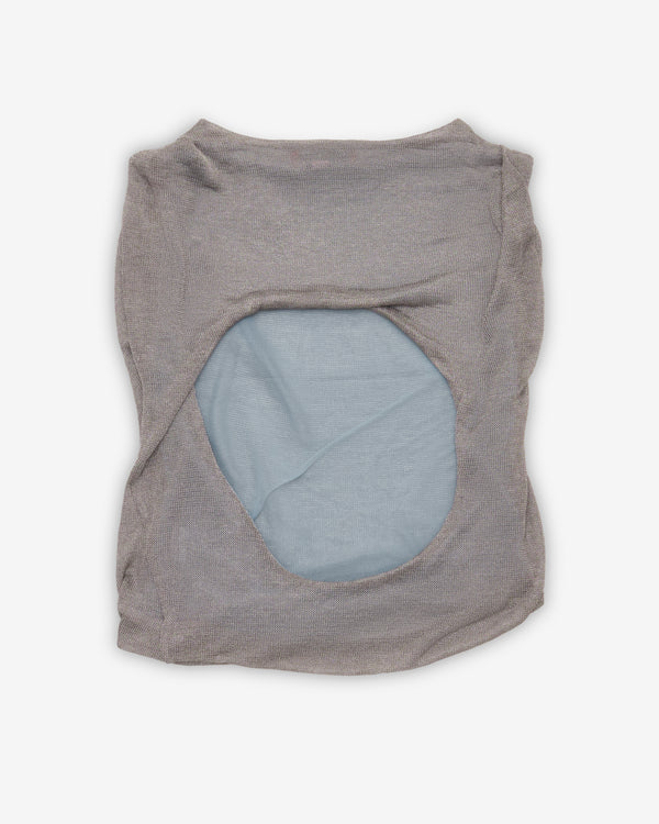 Eckhaus Latta - Women's Gossamer Top - (Gunmetal)