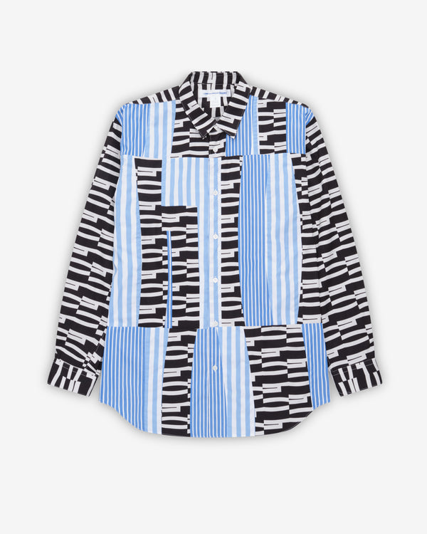CDG Shirt - Men's Panelled Slogan Shirt - (Stripe)
