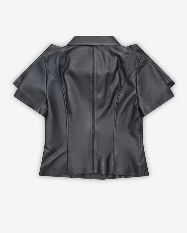 Vaquera - Women's Leather Top - (Black)