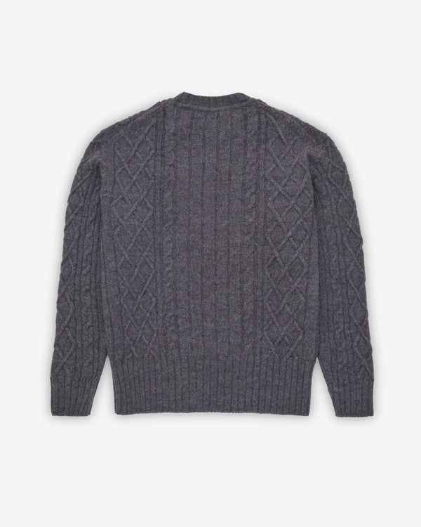 Simone Rocha - Men's Cable Knit Slash Jumper - (Charcoal)