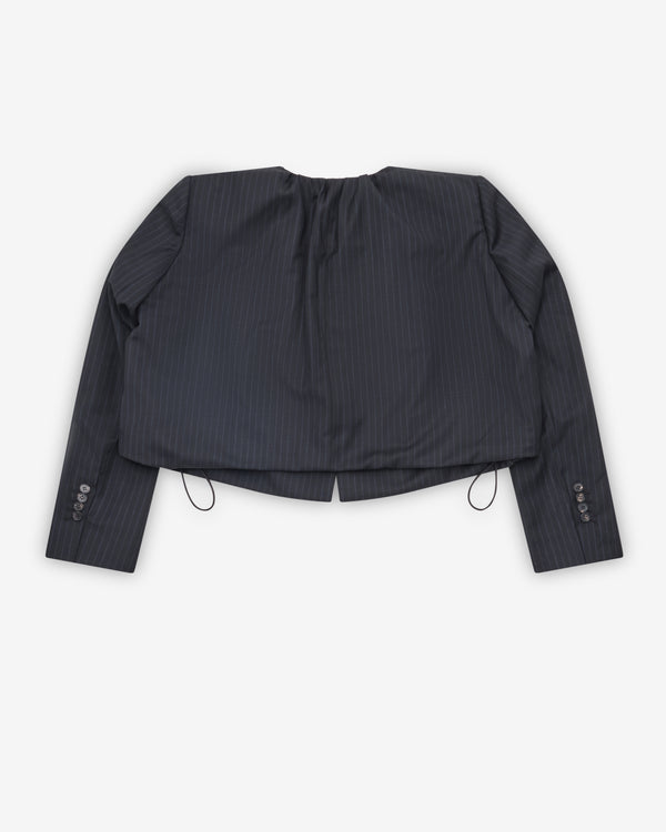 Litkovska - Women's Cropped Draped Neck Jacket - (Black)
