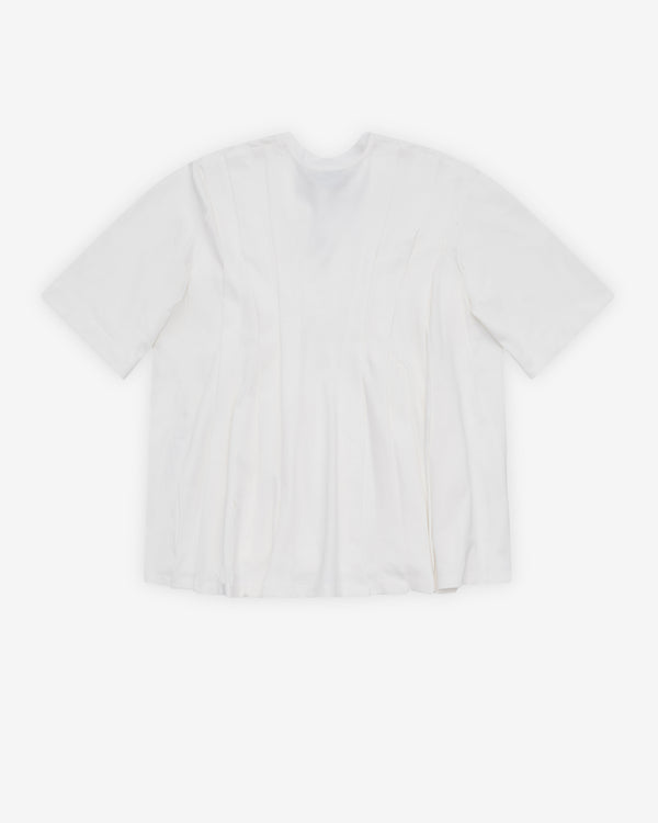 Litkovska - Women's Peplum Pleat Tee - (White)