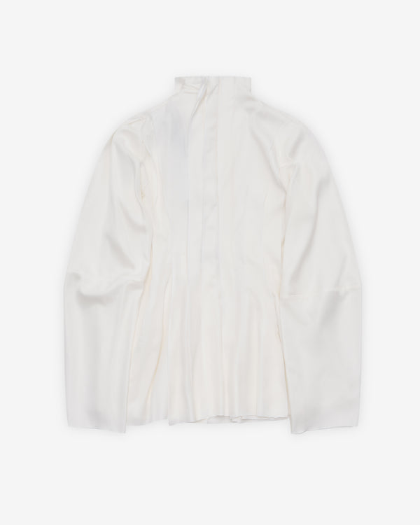 Litkovska - Women's Peplum Pleat Blouses - (Ivory)