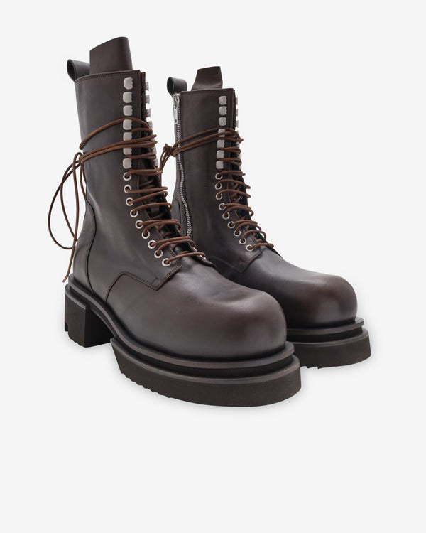 Rick Owens - Men's Lace Up Bogun - (Grease)