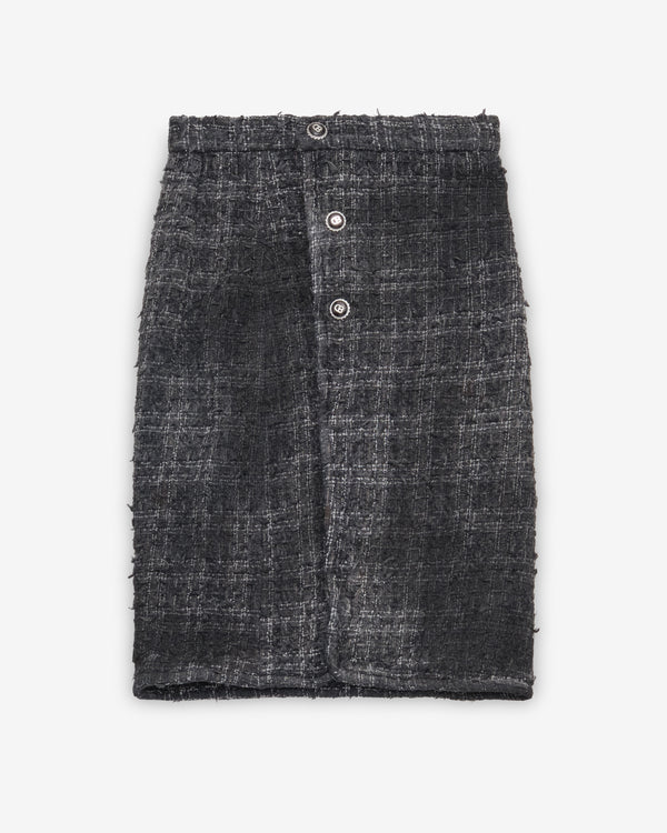 Doublet - Women's Smog Air Stained Tweed Skirt - (Black)
