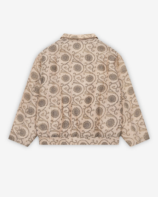 Kartik Research - Men's Block Printed Mori Flight Jacket - (Ecru)