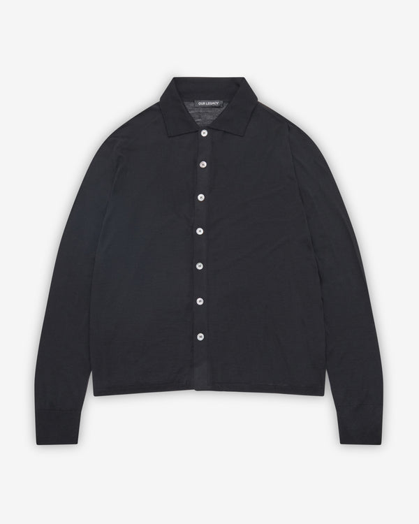 Our Legacy - Men's Fall Cardigan - (Black Superfine Merino)