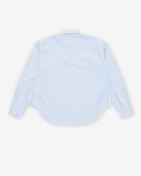Vaquera - Women's Trompe L'Oeil Button Down - (Blue/Stripe)