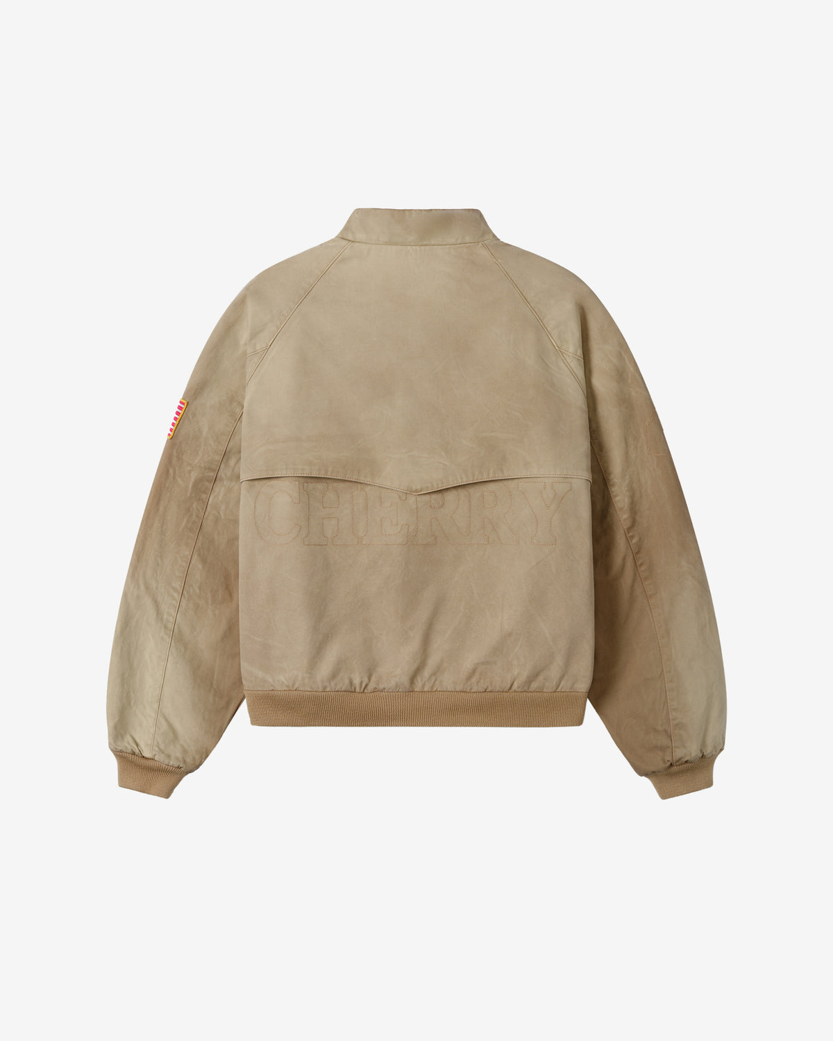 Cherry Los Angeles - Men's Sun Faded Championship Jacket - (Tan) view 2, Click to Zoom in