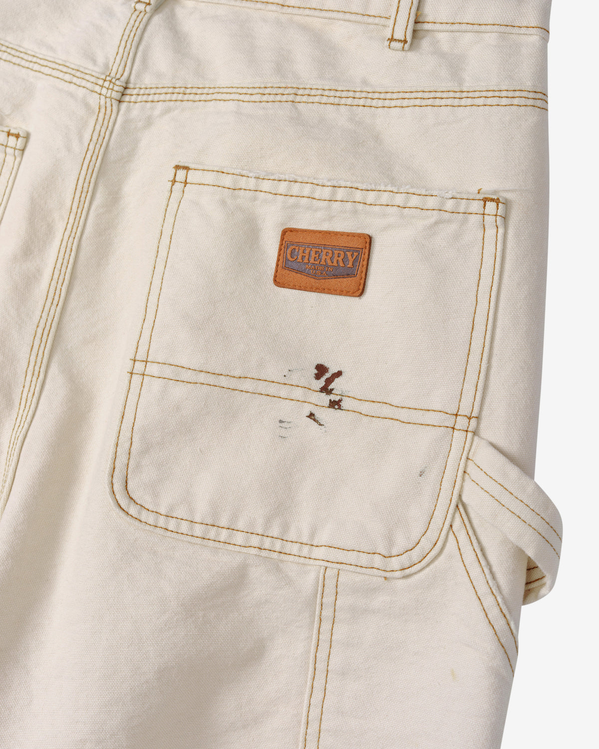 Cherry Los Angeles - Men's Denim Carpenter Pant - (Vintage White) view 4, Click to Zoom in