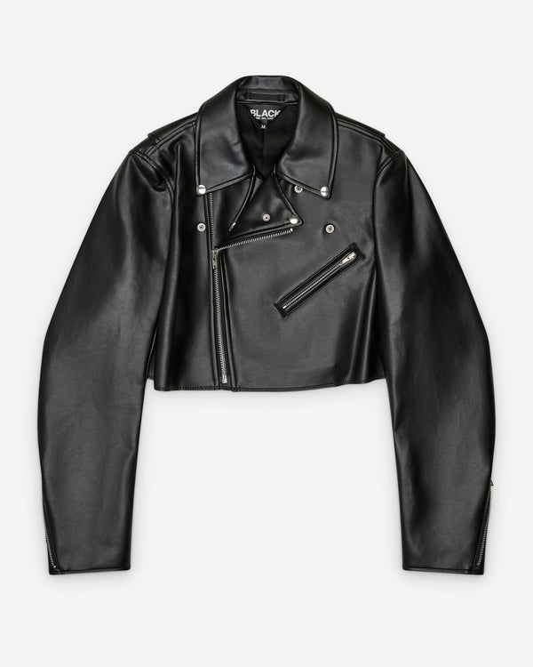 Black Comme des Garçons - Cropped Biker Jacket - (Black)