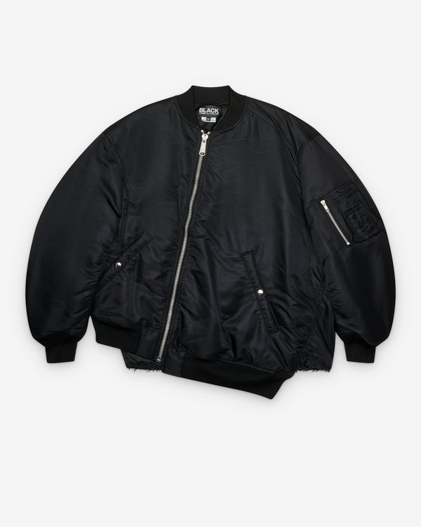 Black Comme des Garçons - Asymmetric Bomber Jacket - (Black)