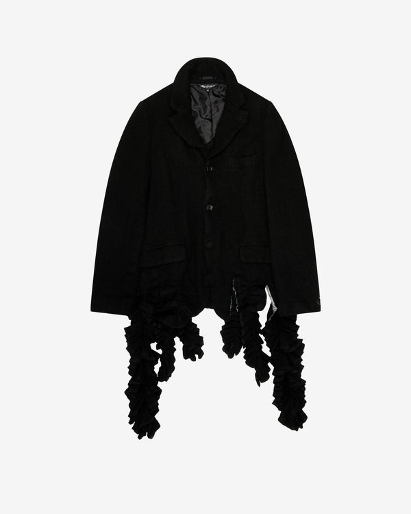 Black Comme des Garçons - Point Collar Wool Blazer - (Black)