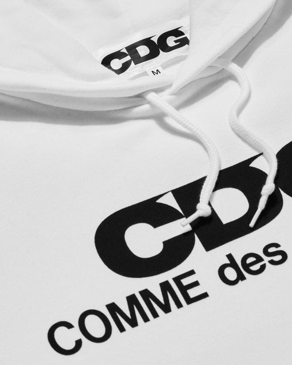 CDG - Logo Hooded Sweatshirt - (White)