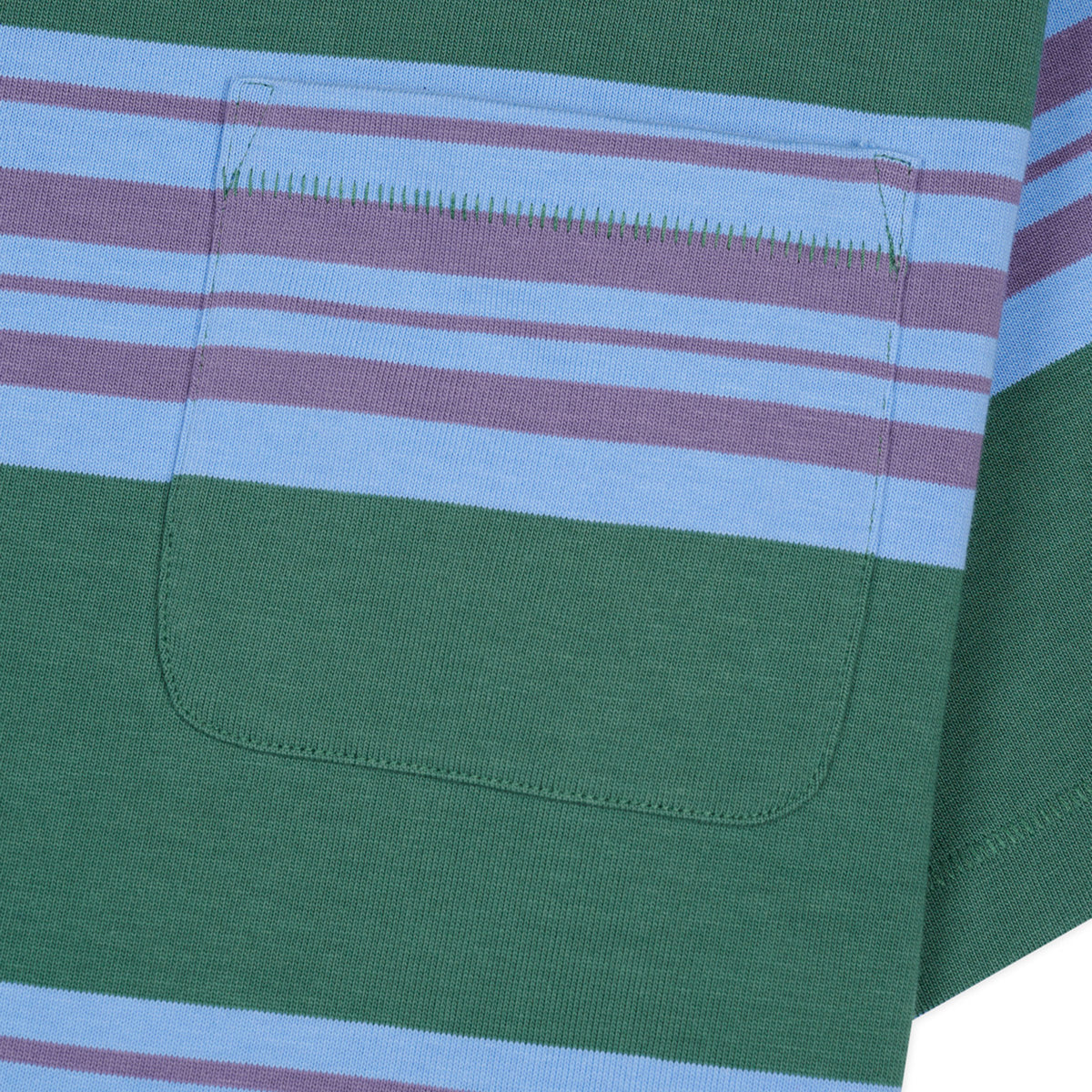 Brain Dead - Men's Baker Striped Pocket T-Shirt - (Green) view 3, Click to Zoom in