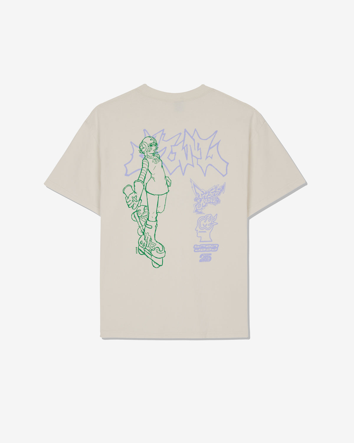 Brain Dead x Sega - Men's Jet Set Radio T-Shirt - (Natural) view 2, Click to Zoom in