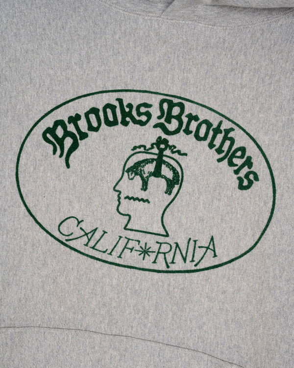 Brain Dead - Brooks Brothers Men's California Logo Hoodie - (Heather Grey)